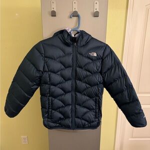North Face girls reversible puffier jacket blue/gray, large(14/16)